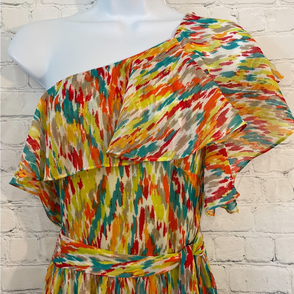 Colorful One-Shoulder Dress - Picture 4 of 8
